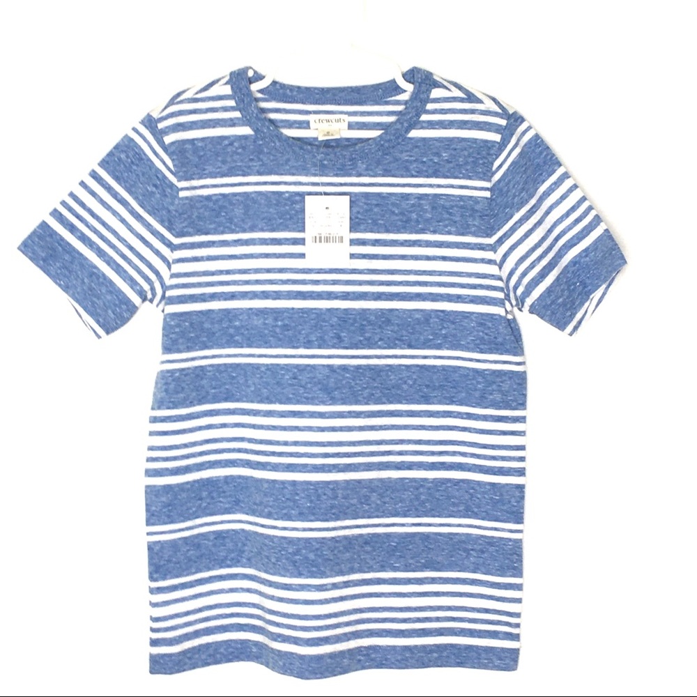 NWT J CREW CREWCUTS Striped Short Sleeve Tee Sz 8